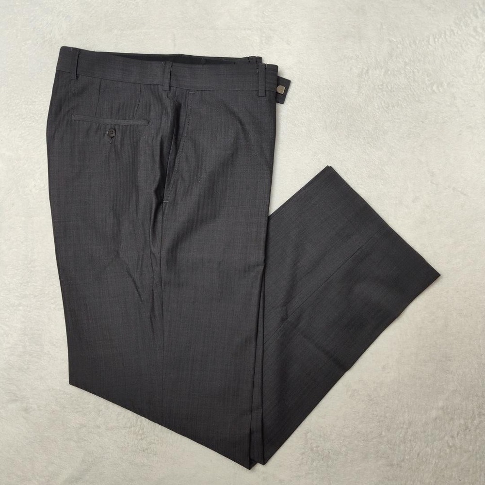 Hugo Boss Pants Mens 36x32 Gray Wool James Brown Dress Slacks Straight USA
